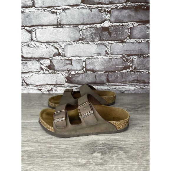 Birkenstock Arizona Mocha Brown Copper 2 Strap Slide Sandals Kids Sz 31EU/13M US - Picture 11 of 16